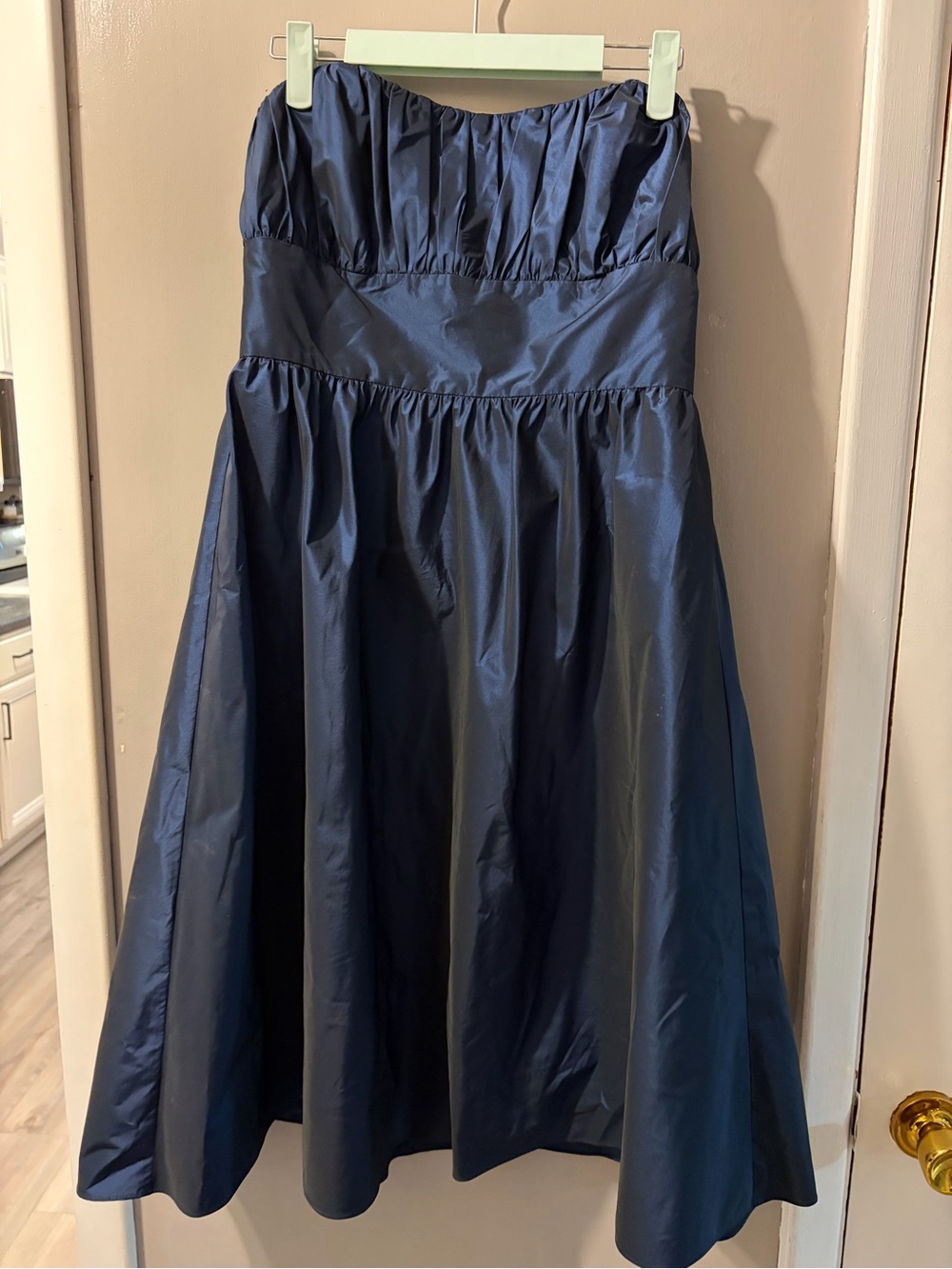 ANTONIO MELANI Navy Strapless Full A-Line Dress